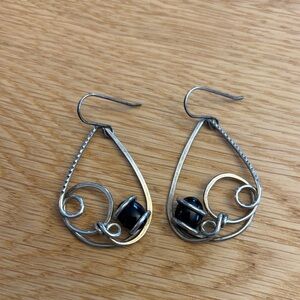 Silver & Stone Handmade Earrings